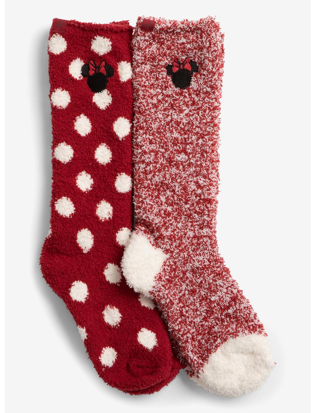 Barefoot Dreams Disney Youth Minnie Mouse 2 Pack Sock Ruby Multi | BoxLunch