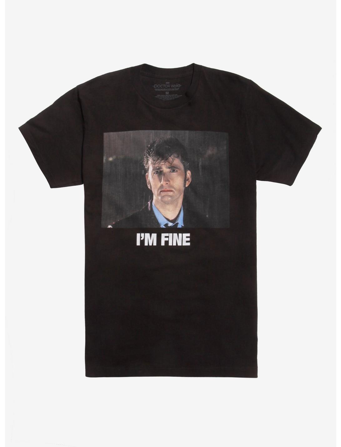 Doctor Who I'm Fine T-Shirt, BLACK, hi-res