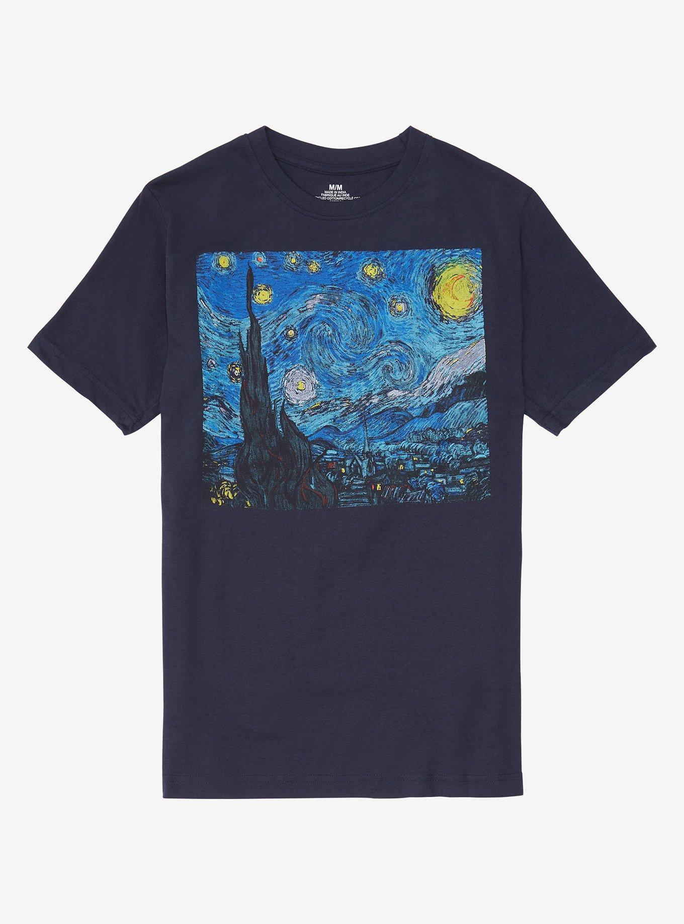 Vincent Van Gogh Starry Night Recycled T-Shirt, NAVY, hi-res