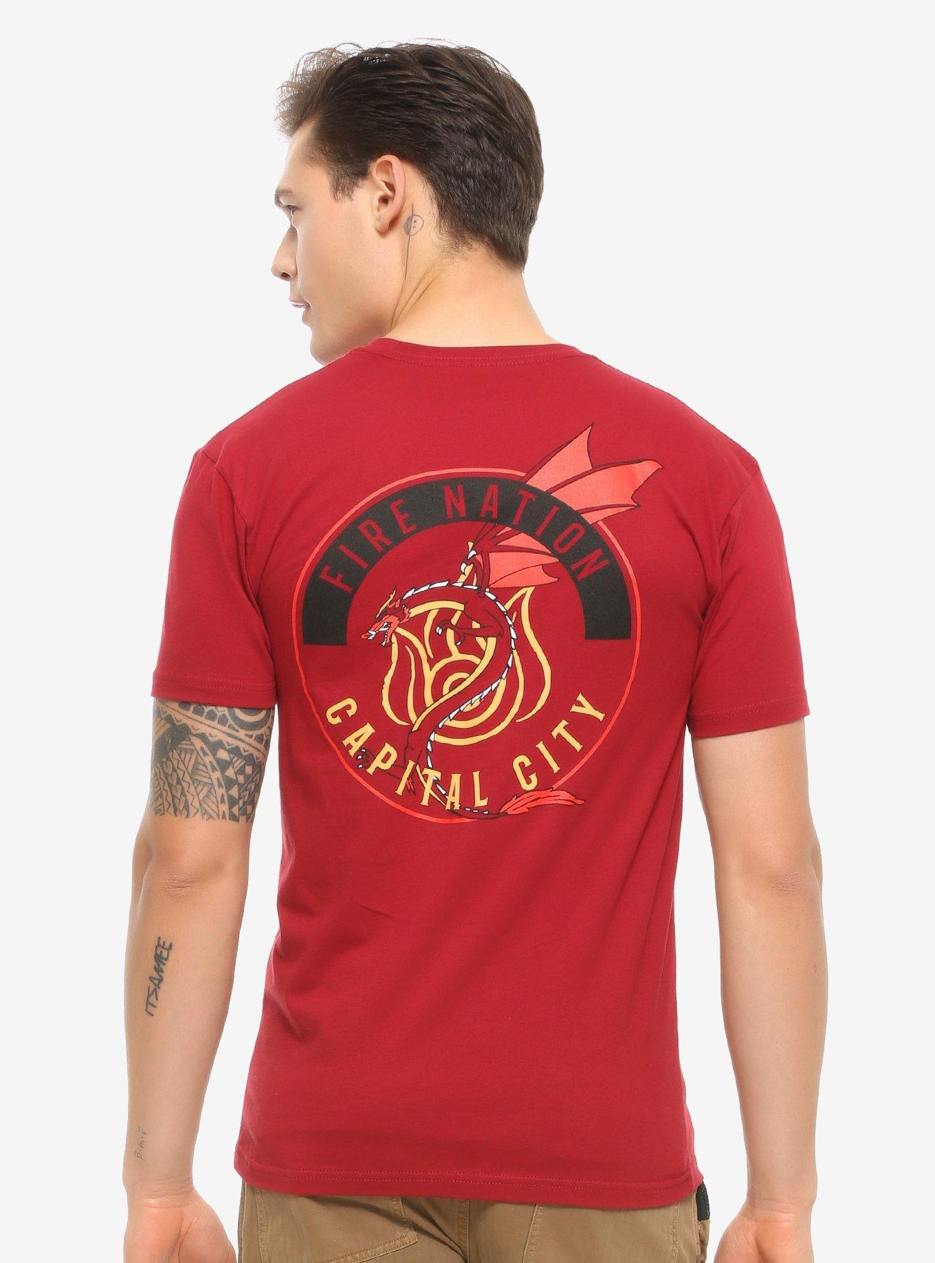 Avatar: The Last Airbender Fire Nation Capital City T-Shirt - BoxLunch Exclusive, RED, hi-res