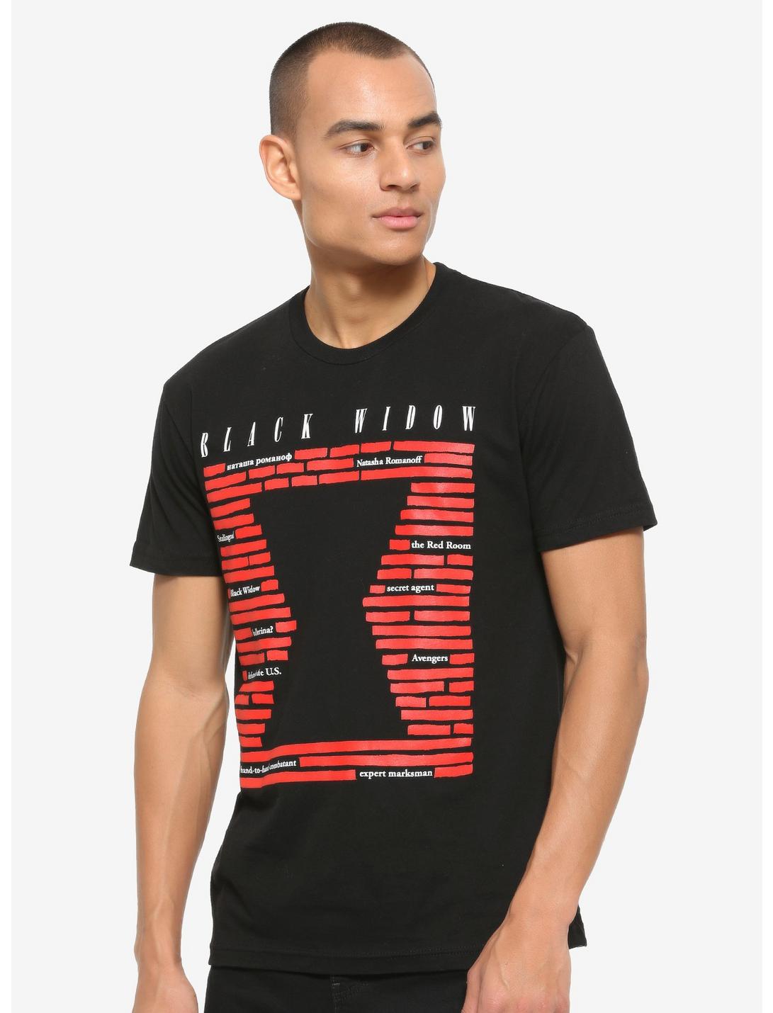 Marvel Black Widow Redacted Logo T-Shirt - BoxLunch Exclusive, BLACK, hi-res