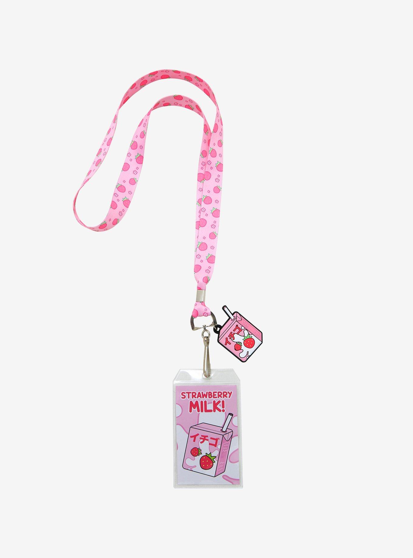 Strawberry Milk Lanyard, , hi-res