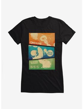 Gremlins Gizmo Cropped Collage Girls T-Shirt, BLACK, hi-res