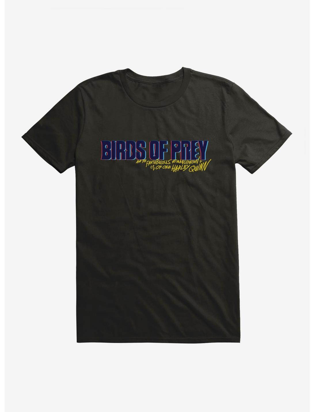 DC Comics Birds Of Prey Harley Quinn 3D Title T-Shirt, BLACK, hi-res