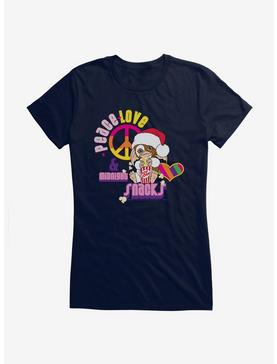 Gremlins Gizmo Peace and Love Girls T-Shirt, NAVY, hi-res