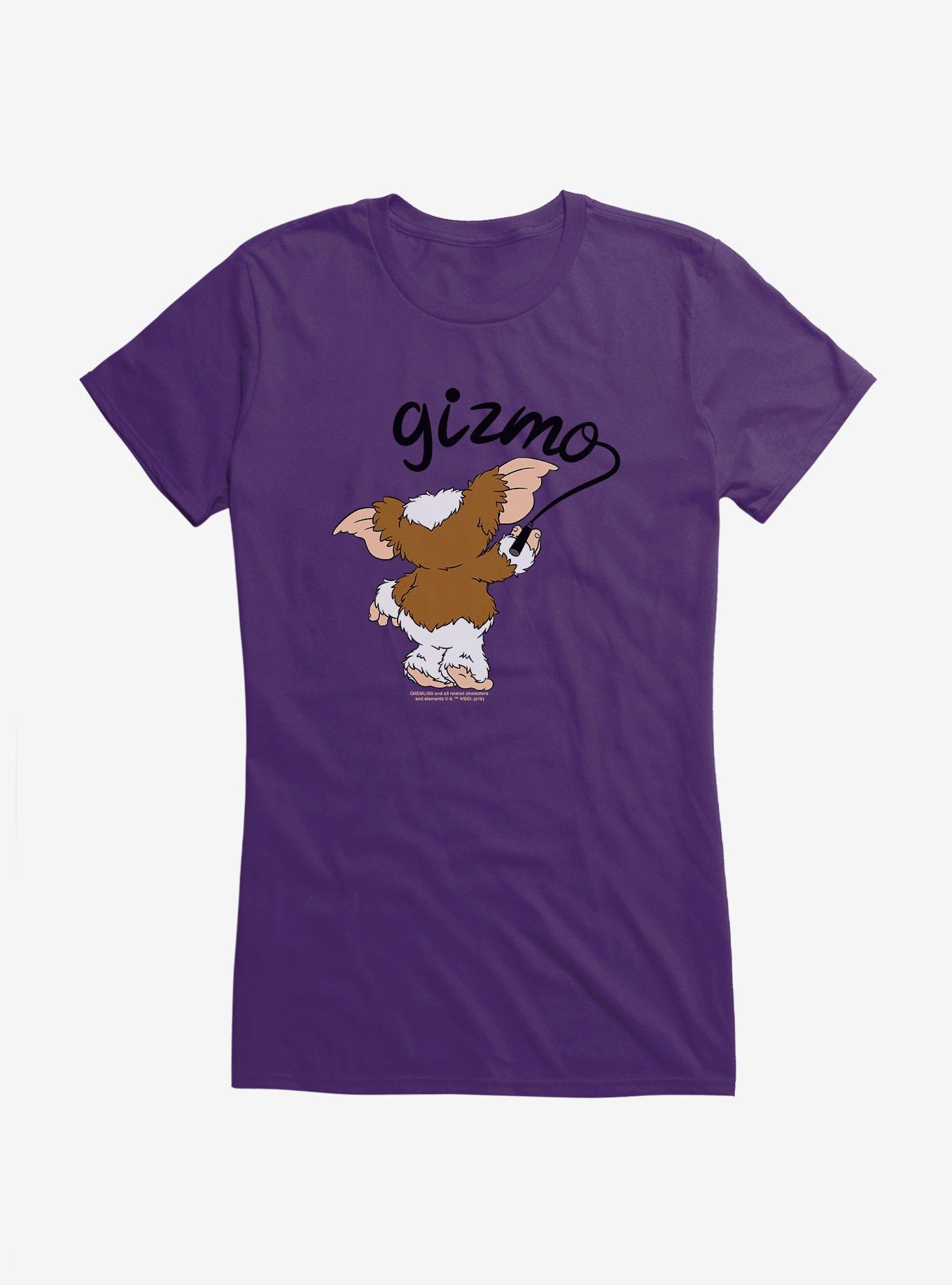 Gremlins Gizmo Writing On Wall Girls T-Shirt, PURPLE, hi-res