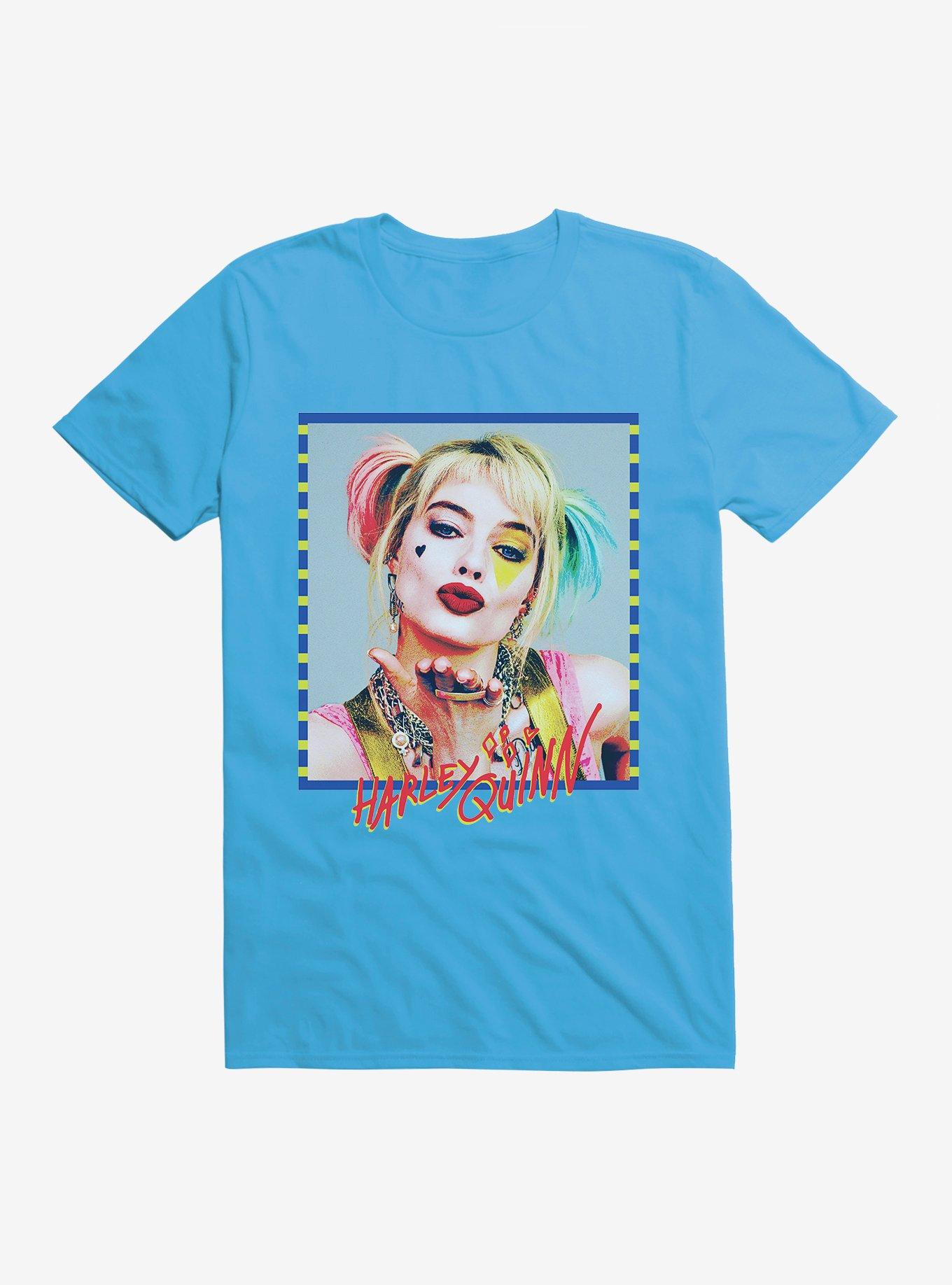 Dc Comics Birds Of Prey Harley Quinn Kiss Face T Shirt Boxlunch 