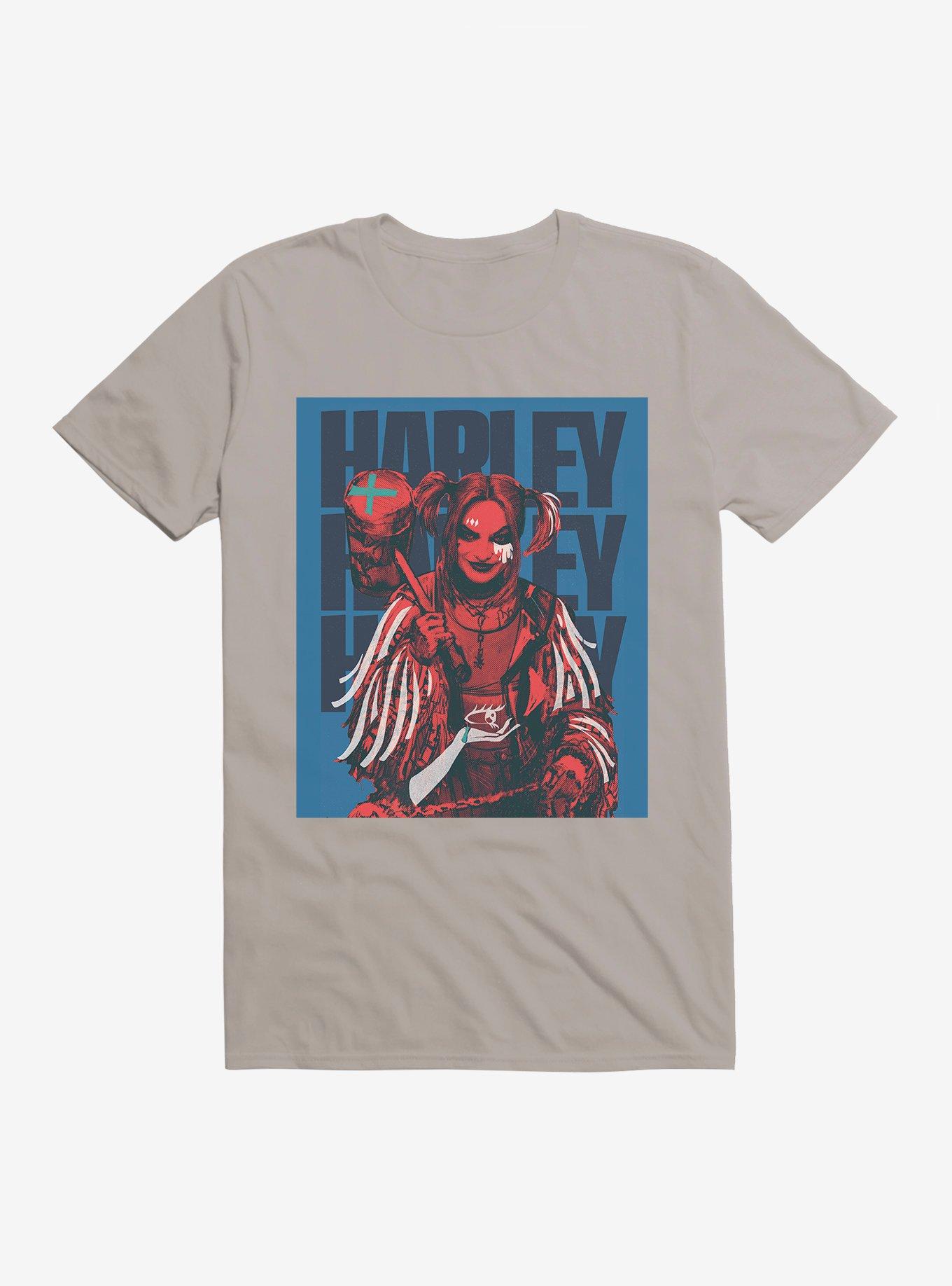 DC Comics Birds Of Prey Harley Quinn Poster T-Shirt, LIGHT GREY, hi-res