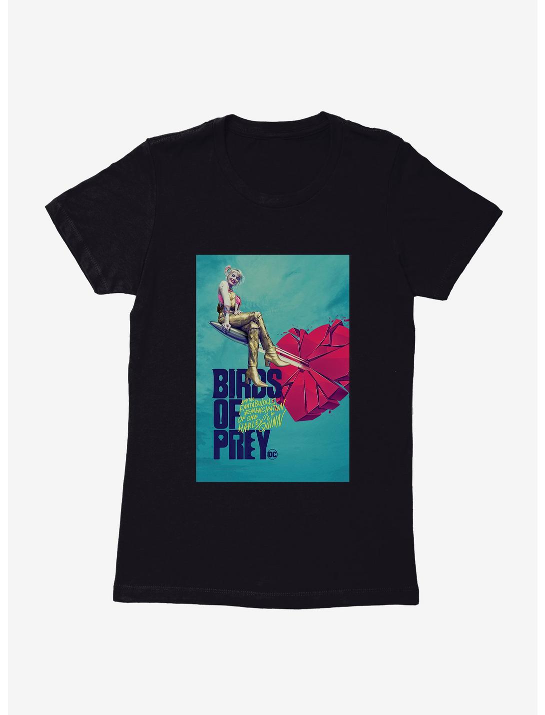DC Comics Birds Of Prey Harley Quinn Breaking Hearts Womens T-Shirt, BLACK, hi-res