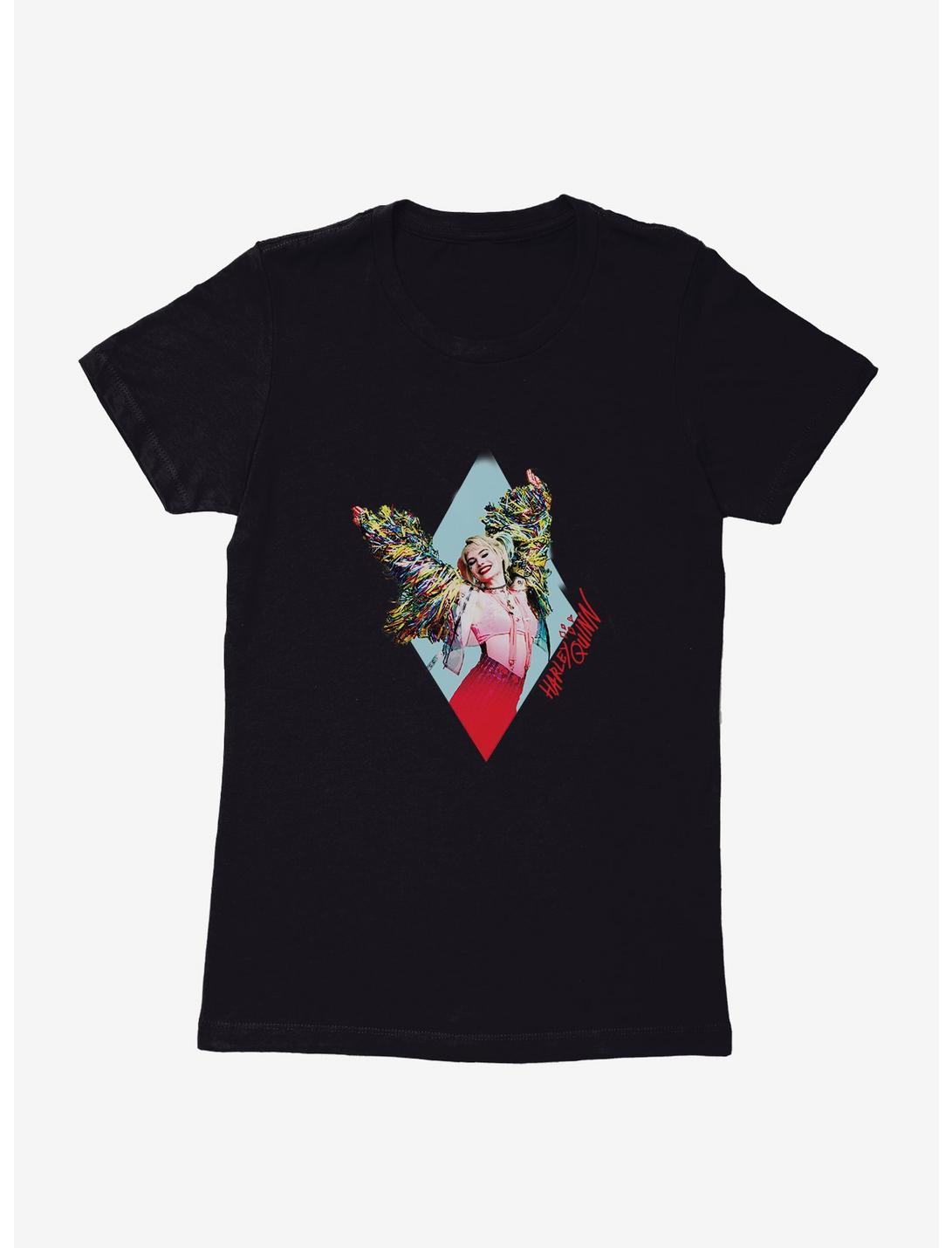 DC Comics Birds Of Prey Harley Quinn Diamond Pose Womens T-Shirt, BLACK, hi-res
