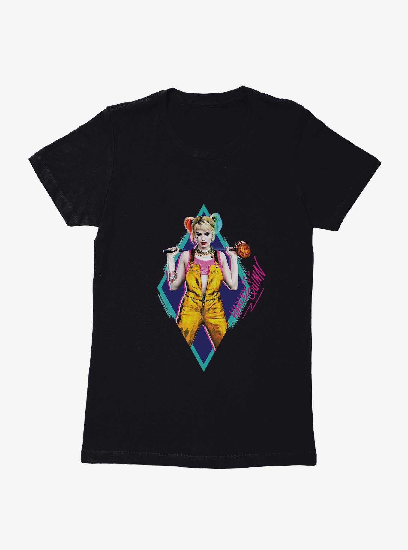 DC Comics Birds Of Prey Harley Quinn Neon Diamond Womens T-Shirt, , hi-res