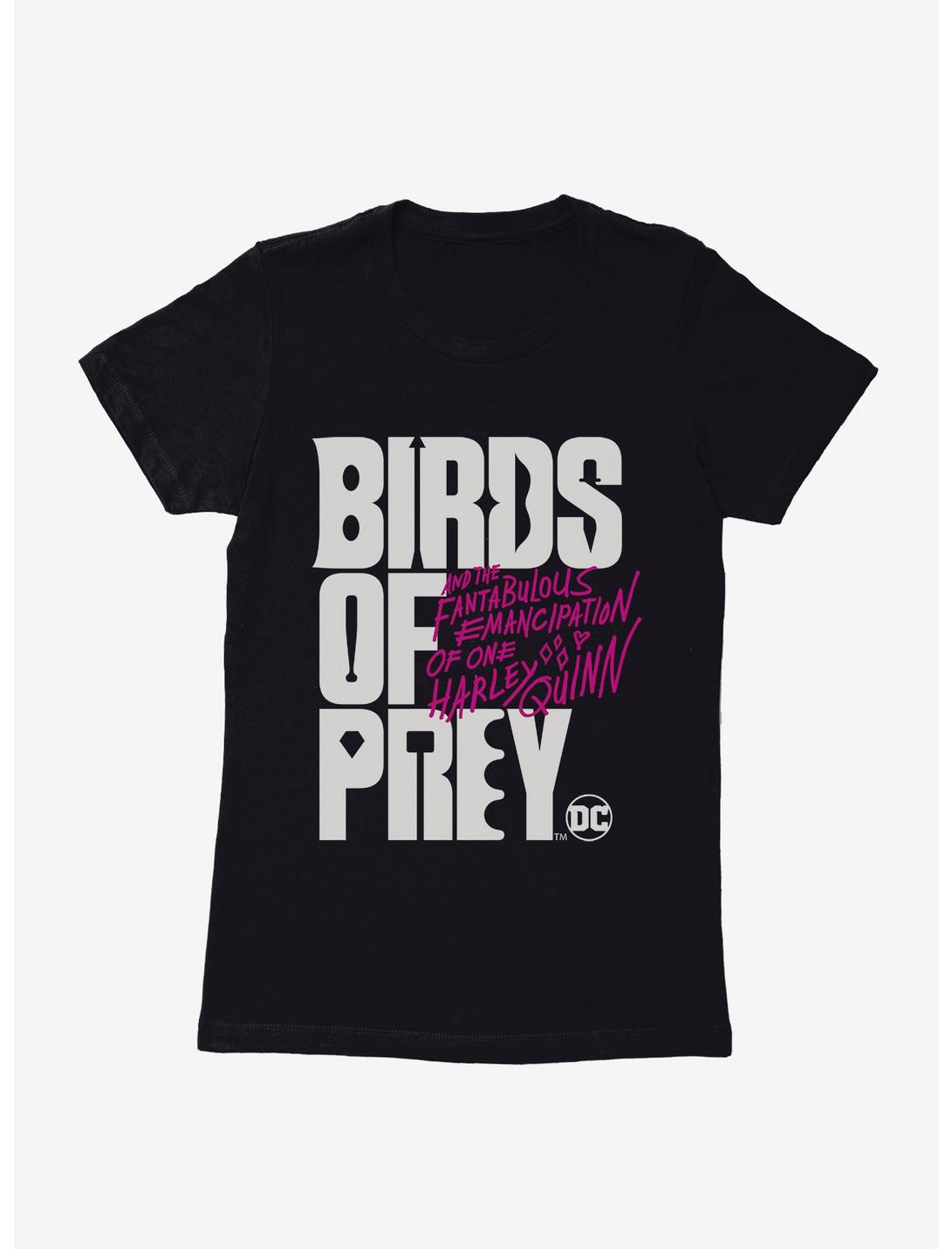 DC Comics Birds Of Prey Movie Title Womens T-Shirt, BLACK, hi-res