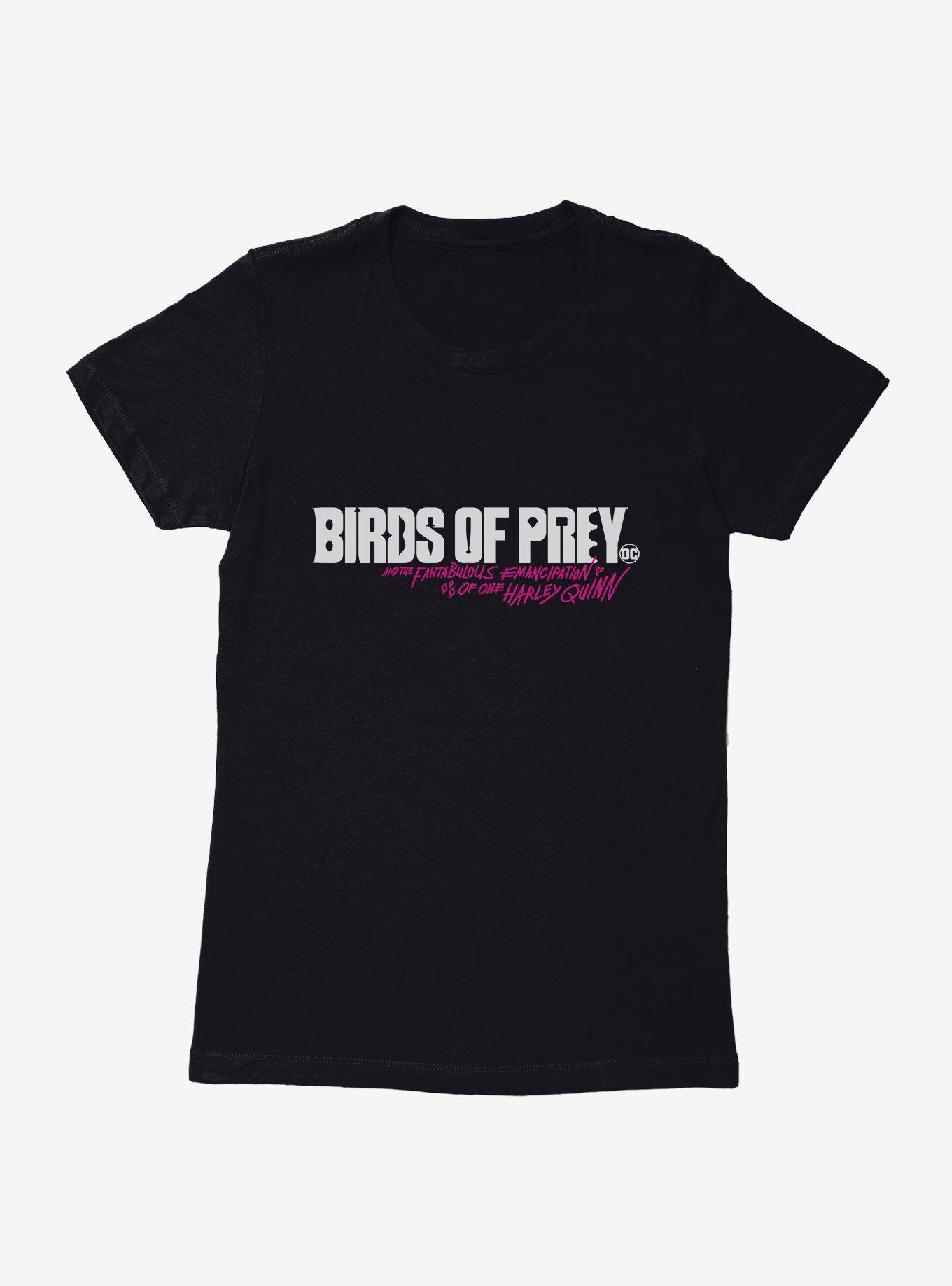 DC Comics Birds Of Prey Movie Title Womens T-Shirt, BLACK, hi-res