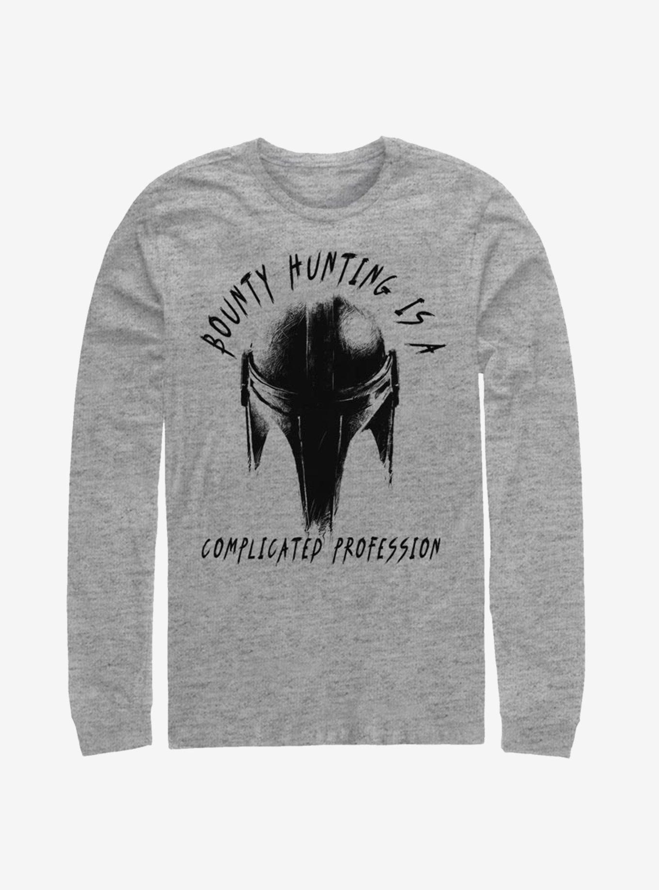 Star Wars The Mandalorian Complicated Profession Long-Sleeve T-Shirt, ATH HTR, hi-res