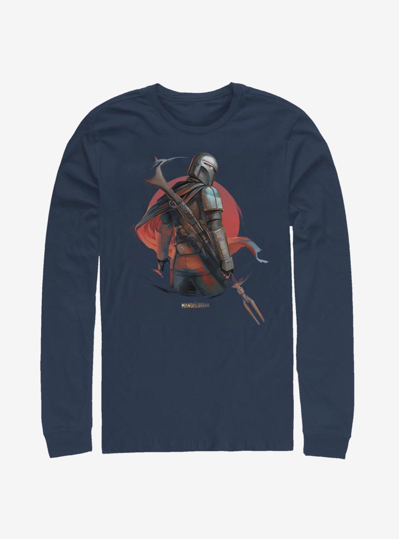Star Wars The Mandalorian Sunrise Long-Sleeve T-Shirt, NAVY, hi-res