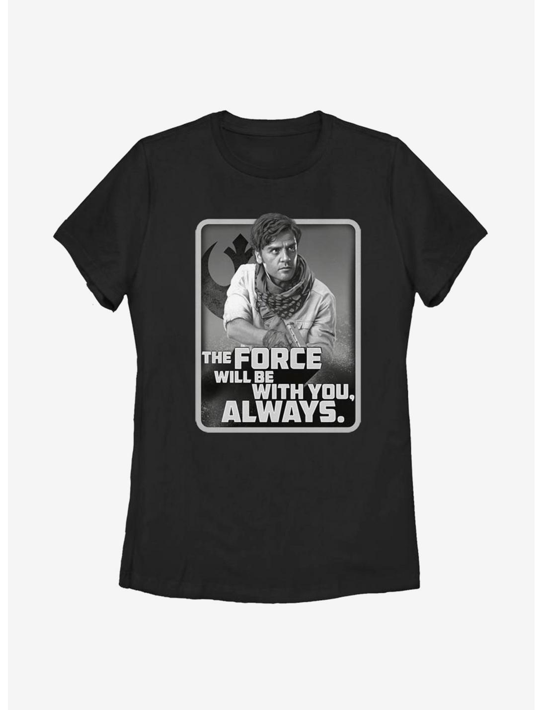 Star Wars Episode IX The Rise Of Skywalker With You Poe Womens T-Shirt, BLACK, hi-res