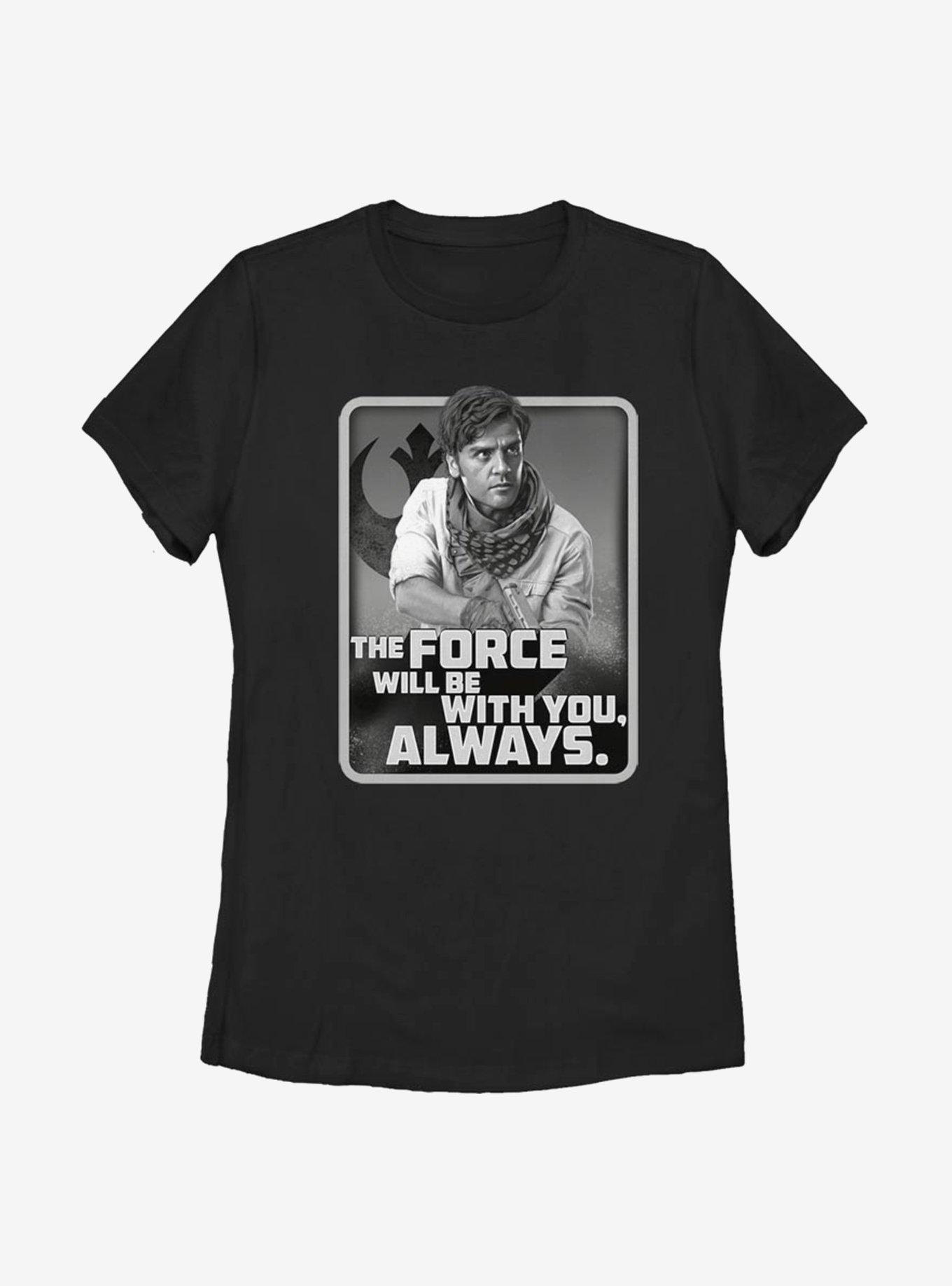 Star Wars Episode IX The Rise Of Skywalker With You Poe Womens T-Shirt, BLACK, hi-res