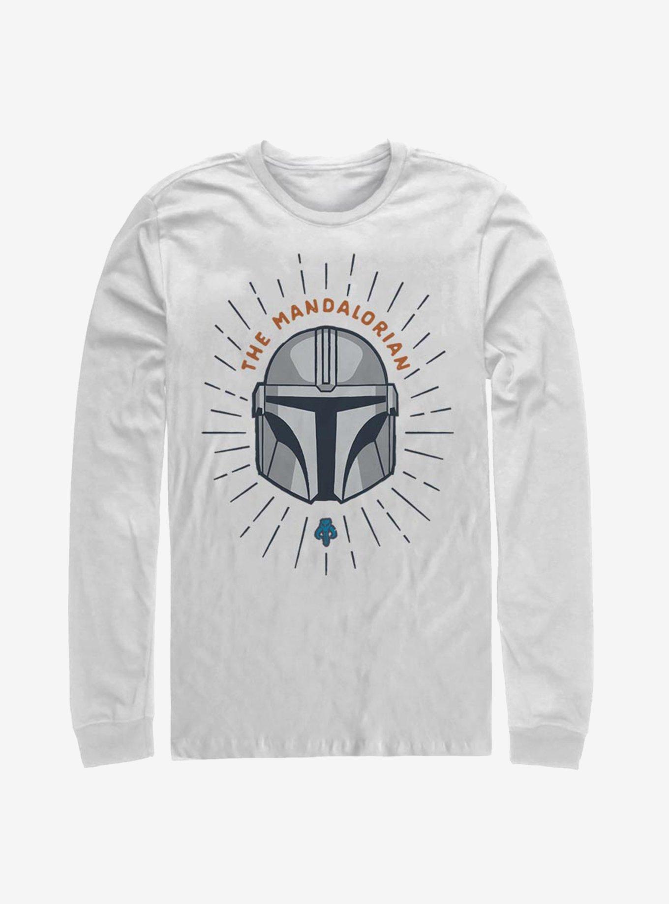 Star Wars The Mandalorian Simple Shield Long-Sleeve T-Shirt, WHITE, hi-res