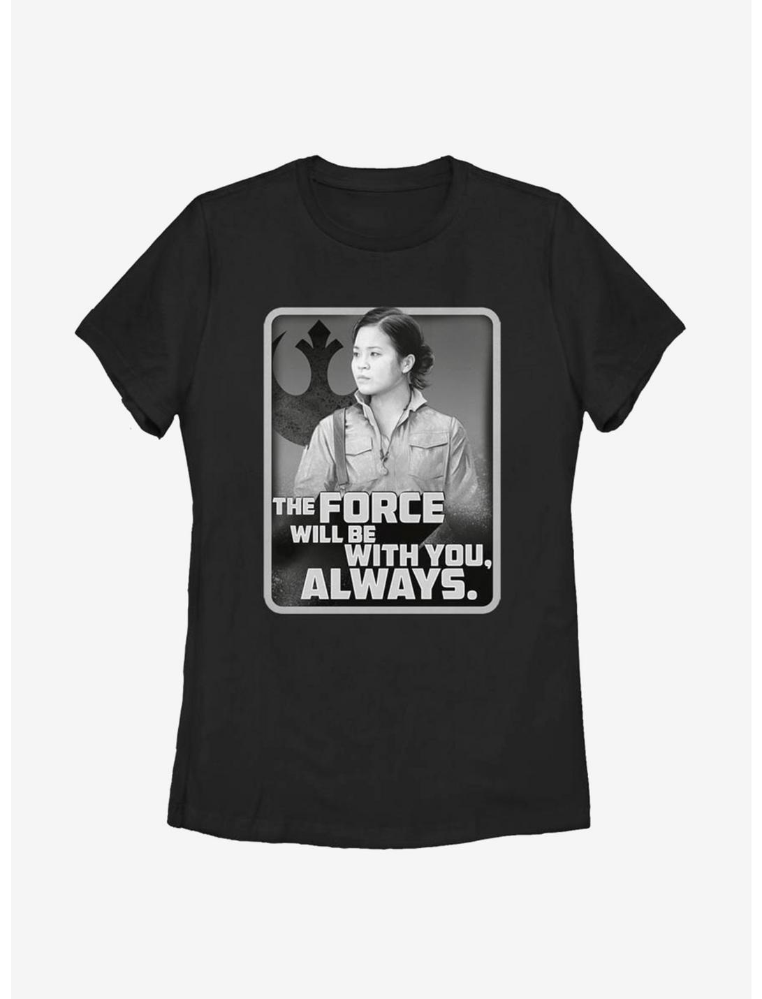 Star Wars Episode IX The Rise Of Skywalker With You Rose Womens T-Shirt, BLACK, hi-res