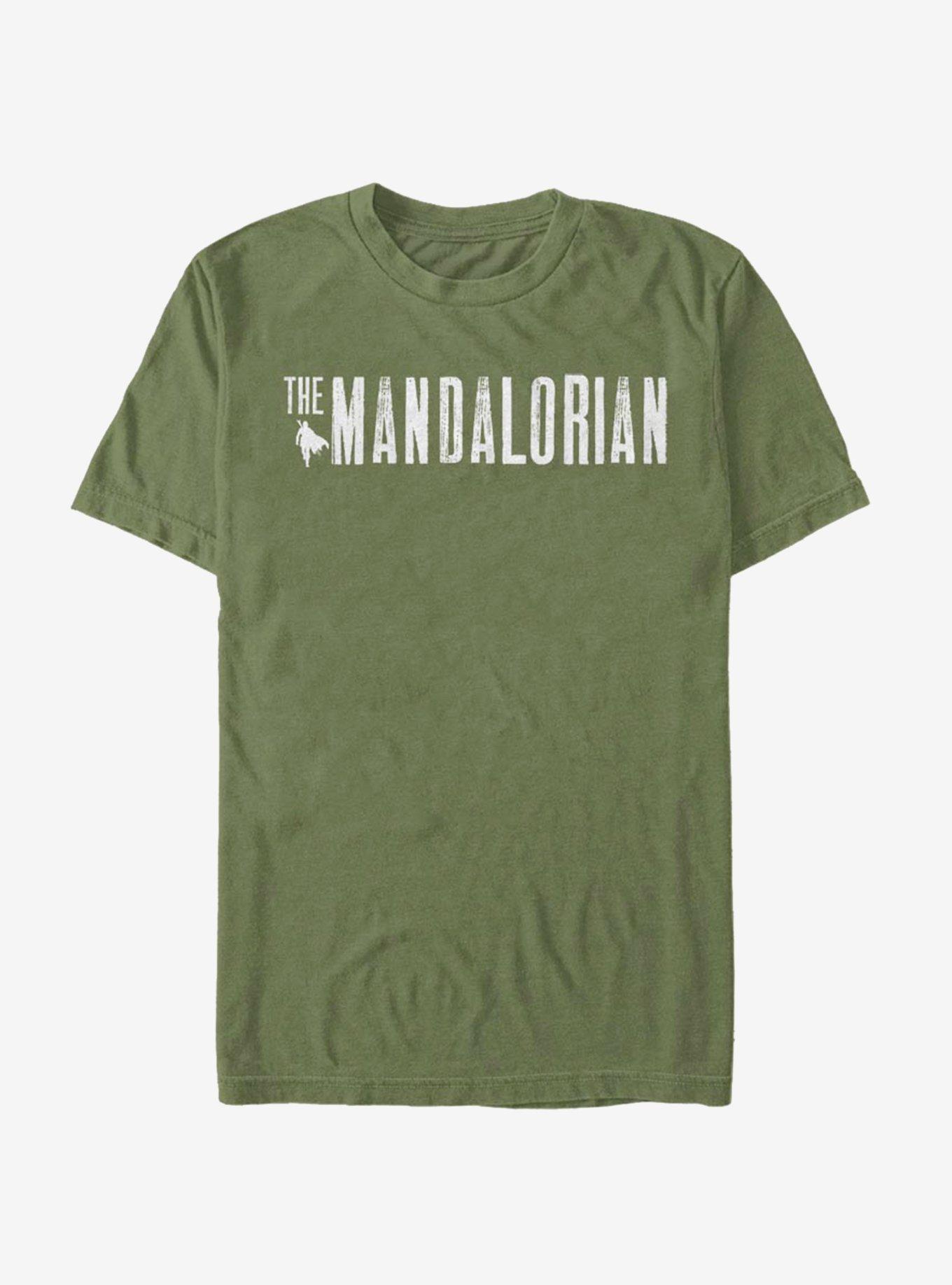 Star Wars The Mandalorian Simplistic Logo T-Shirt, MIL GRN, hi-res