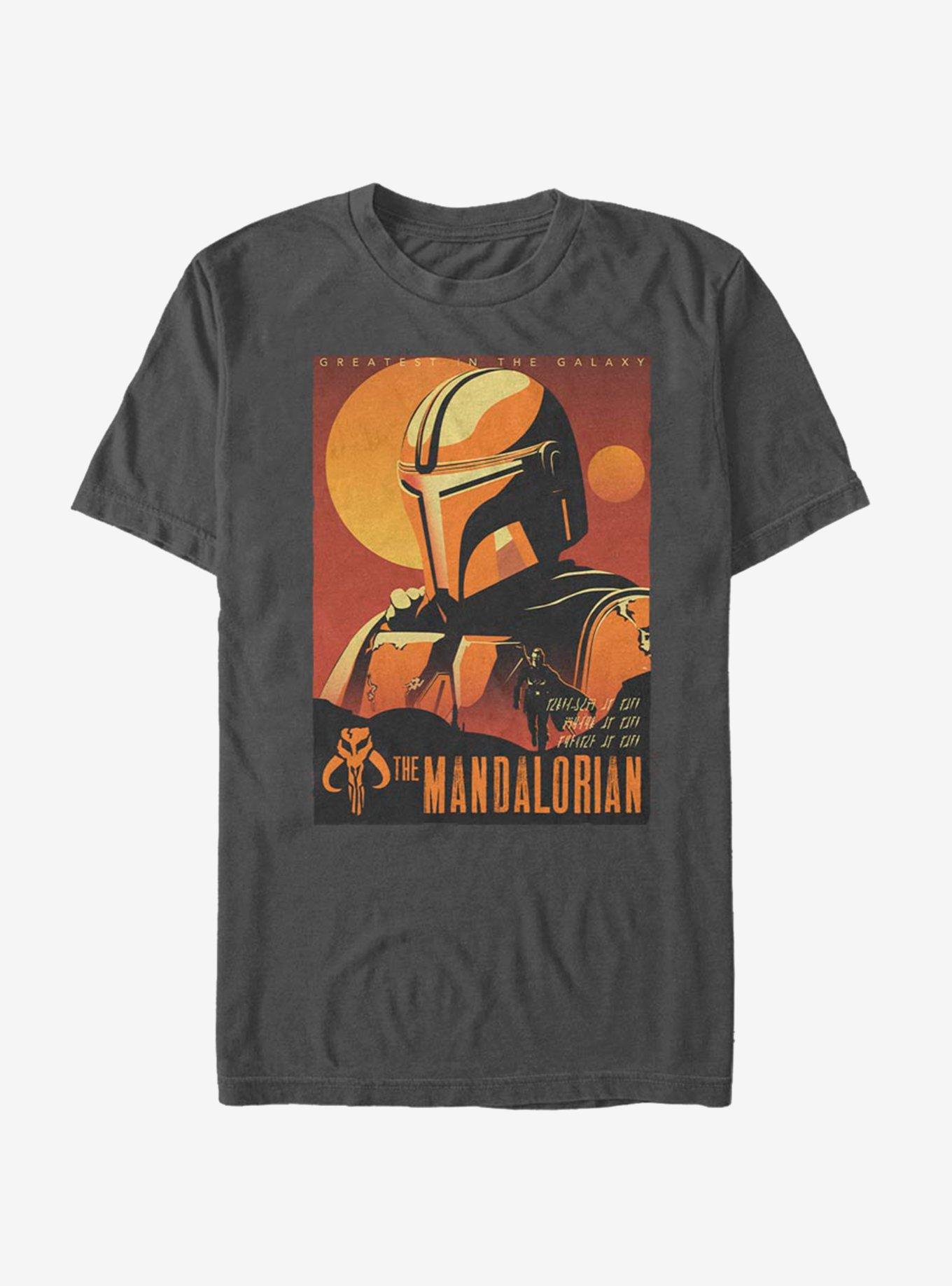 Star Wars The Mandalorian Sunset T-Shirt, CHARCOAL, hi-res