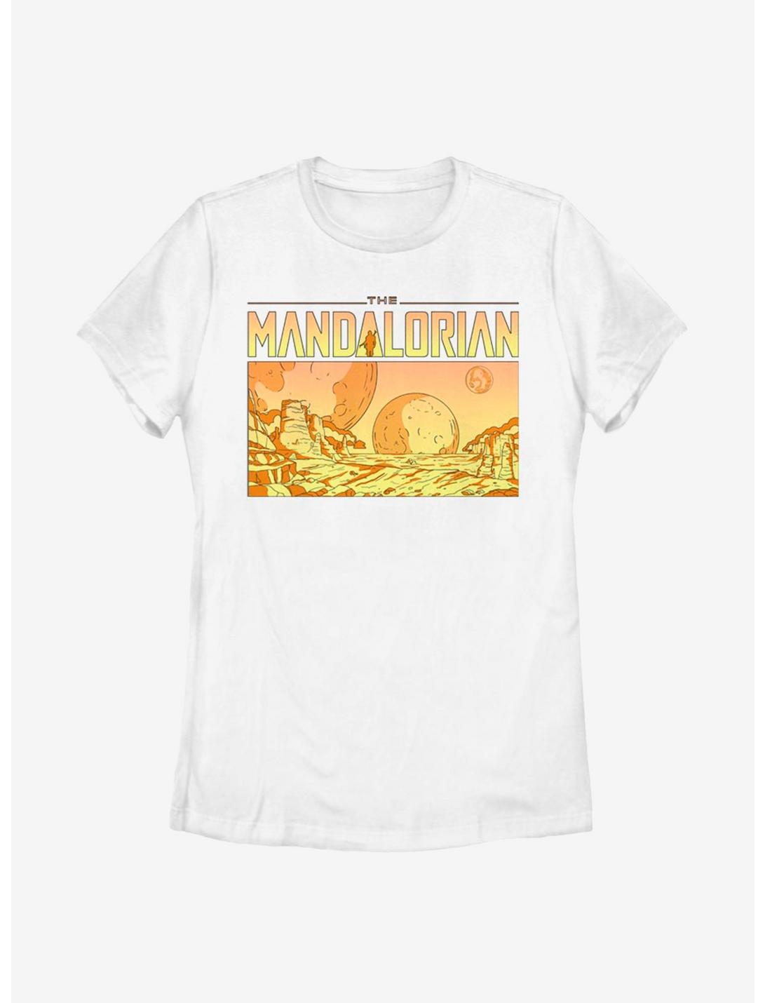 Star Wars The Mandalorian Desert Space Womens T-Shirt, WHITE, hi-res