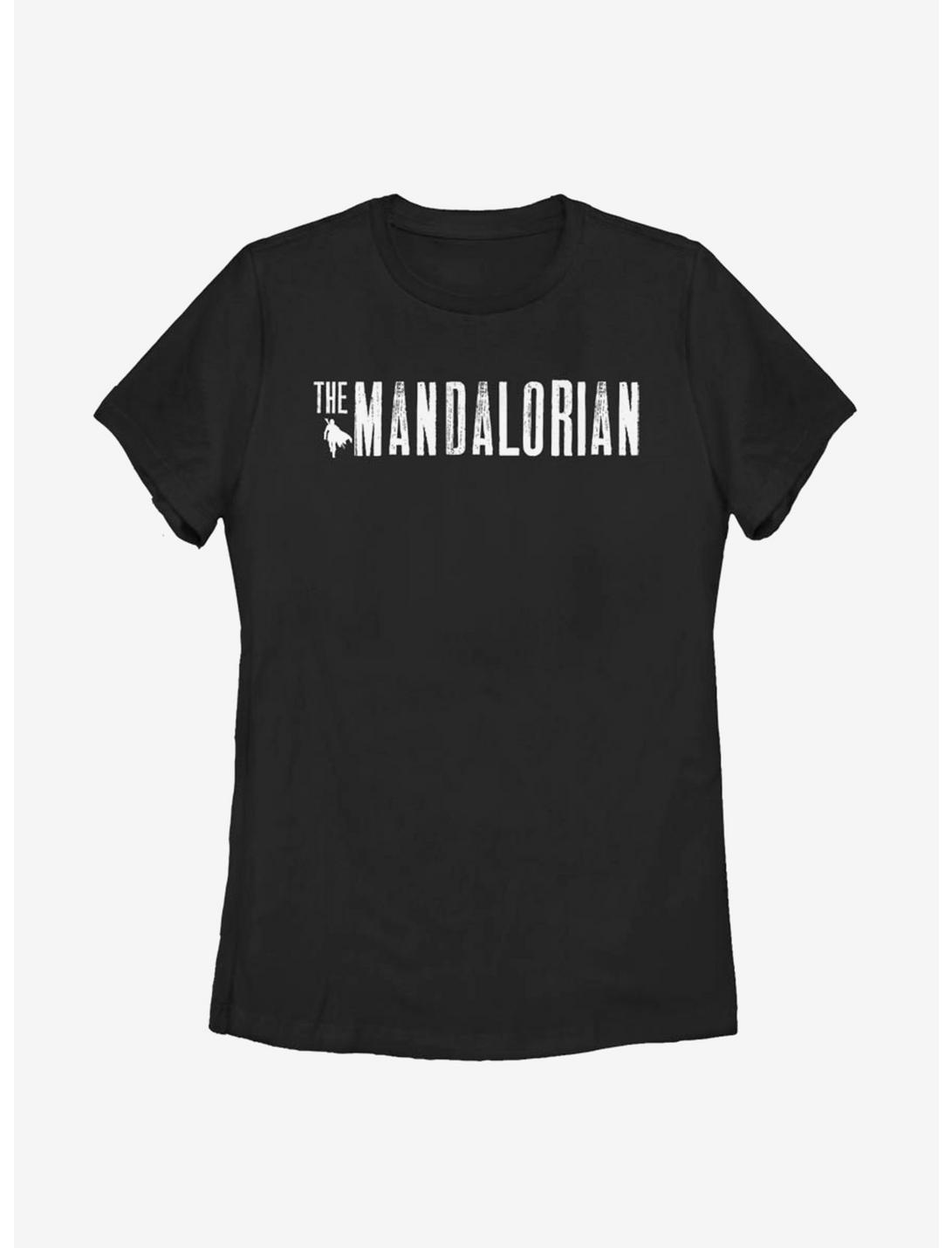 Star Wars The Mandalorian Simplistic Logo Womens T-Shirt, BLACK, hi-res