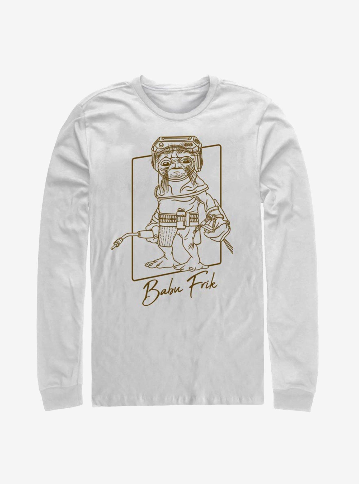 Star Wars Episode IX The Rise Of Skywalker Babu Outline Long-Sleeve T-Shirt, WHITE, hi-res