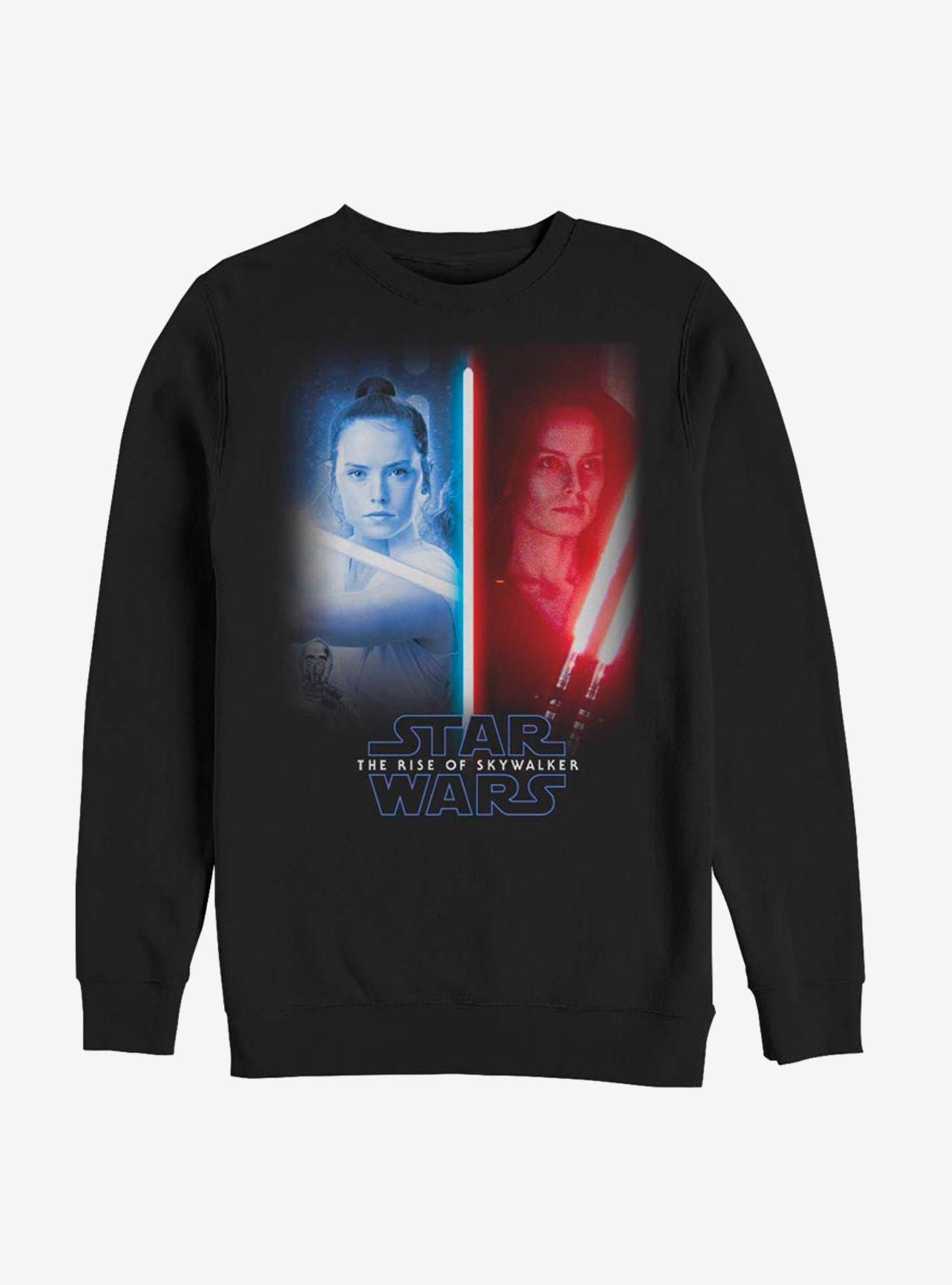 Star Wars Episode IX The Rise Of Skywalker Split Rey Sweatshirt, BLACK, hi-res