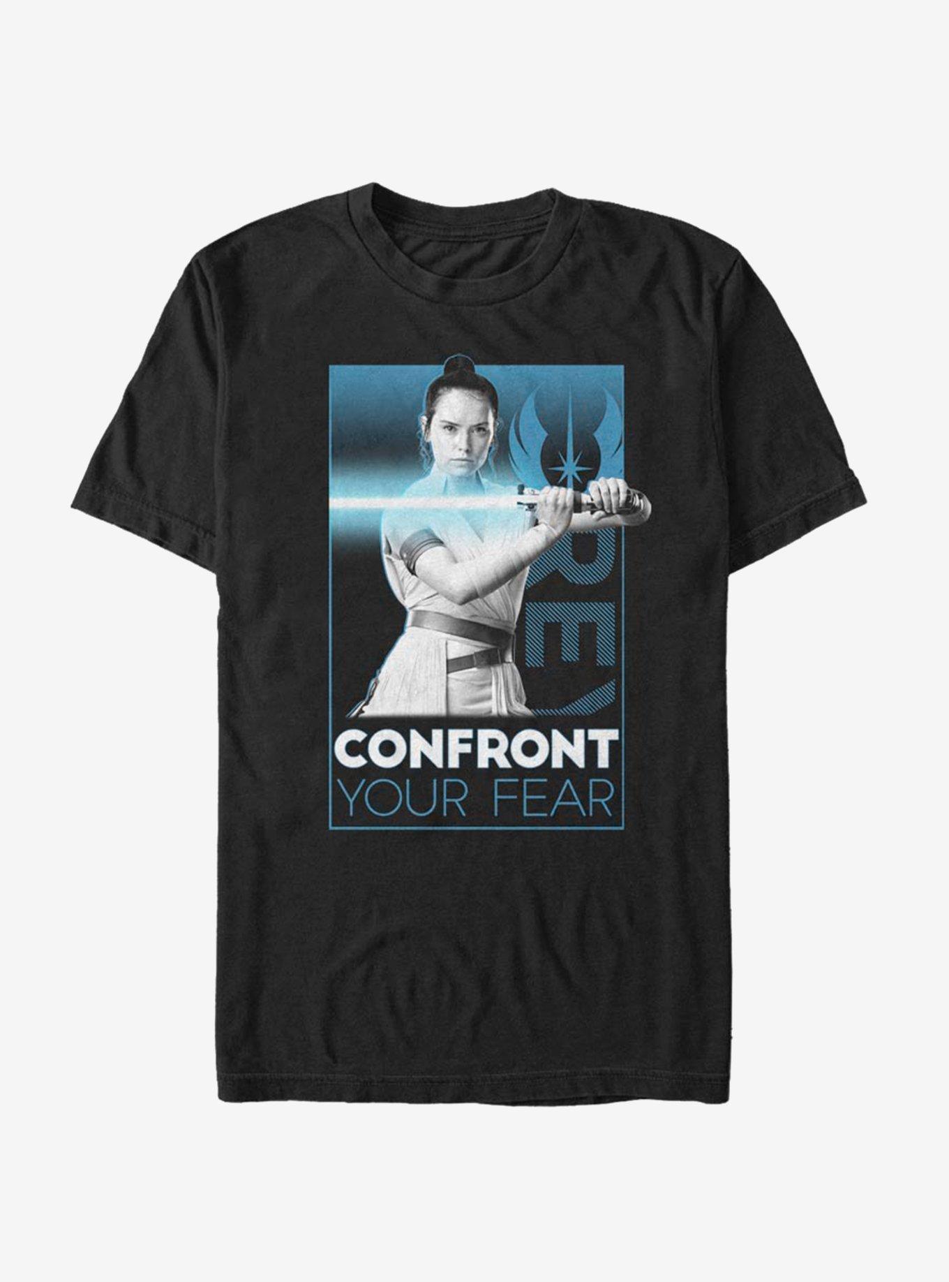 Star Wars Episode IX The Rise Of Skywalker Confront Fear T-Shirt, BLACK, hi-res