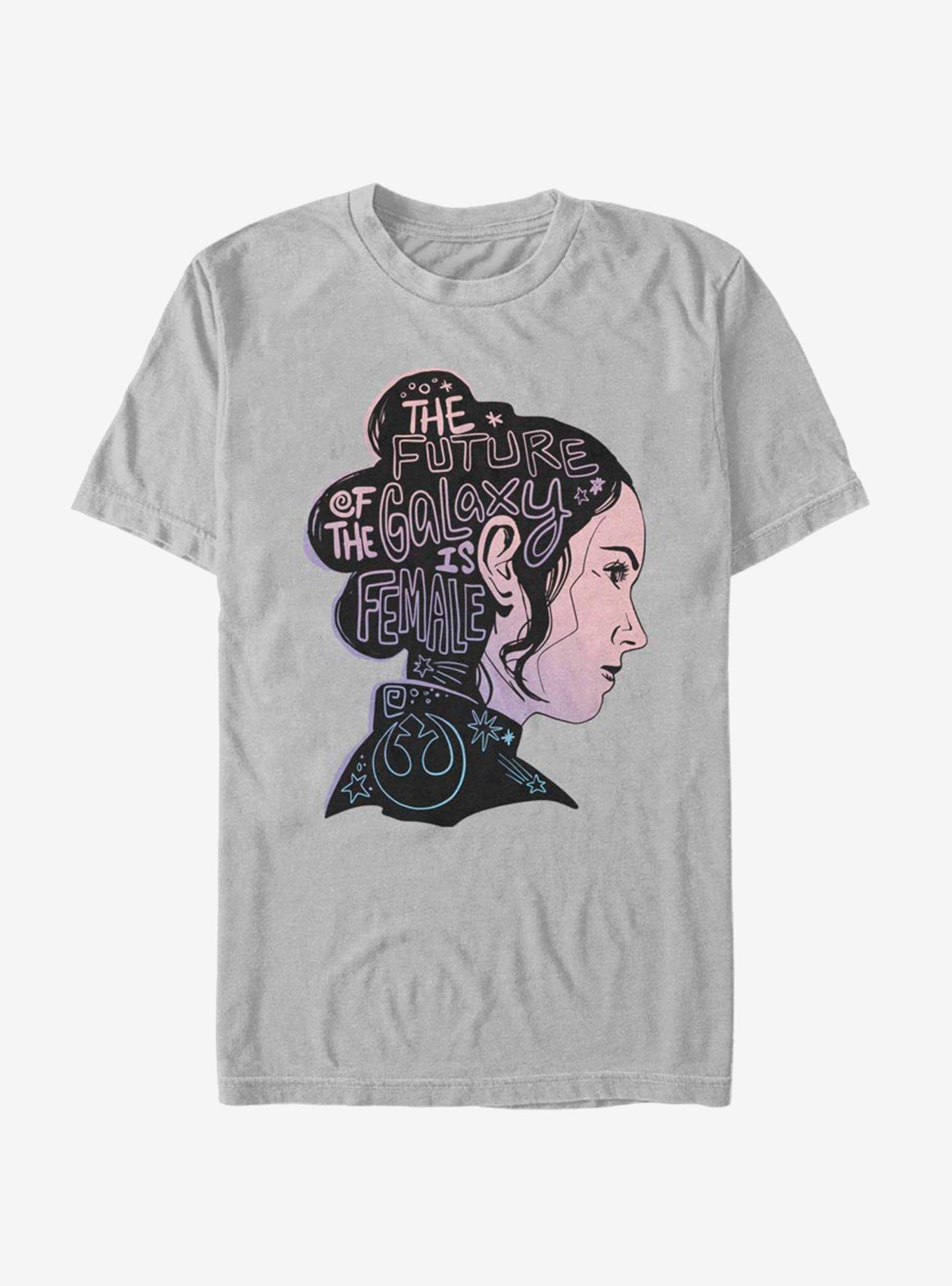 Star Wars Episode IX The Rise Of Skywalker Female Future Silhouette T-Shirt, SILVER, hi-res