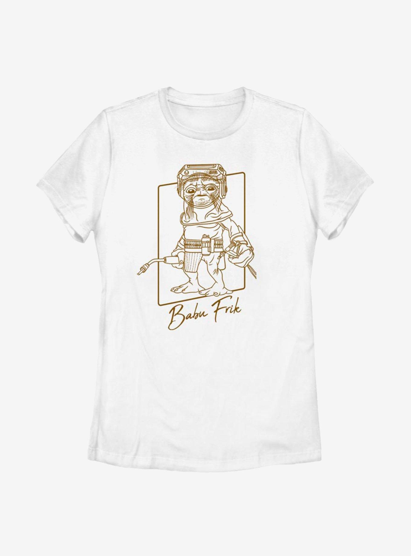 Star Wars Episode IX The Rise Of Skywalker Babu Outline Womens T-Shirt, WHITE, hi-res