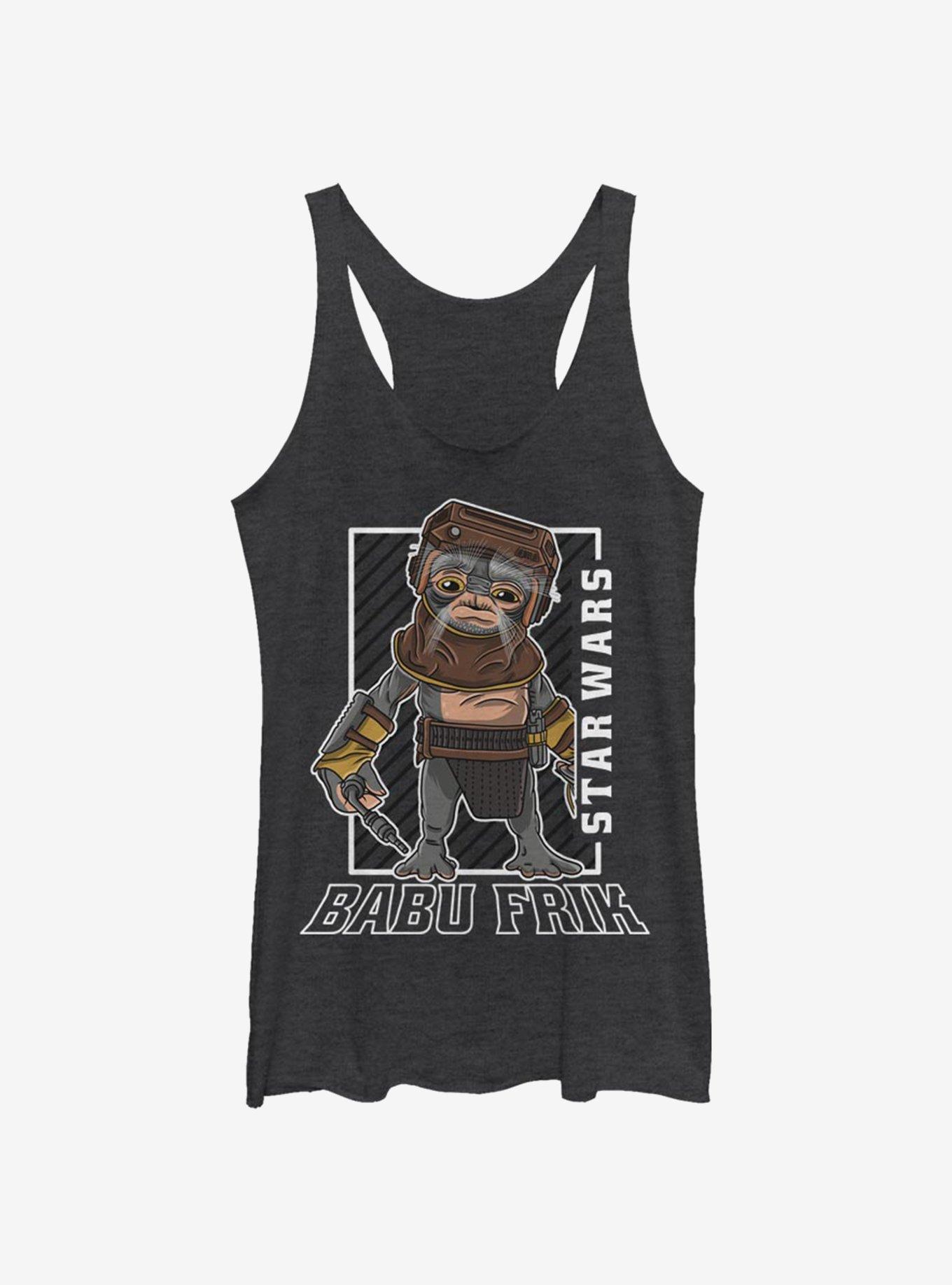 Star Wars Episode IX The Rise Of Skywalker Babu Frik Womens Tank Top, BLK HTR, hi-res