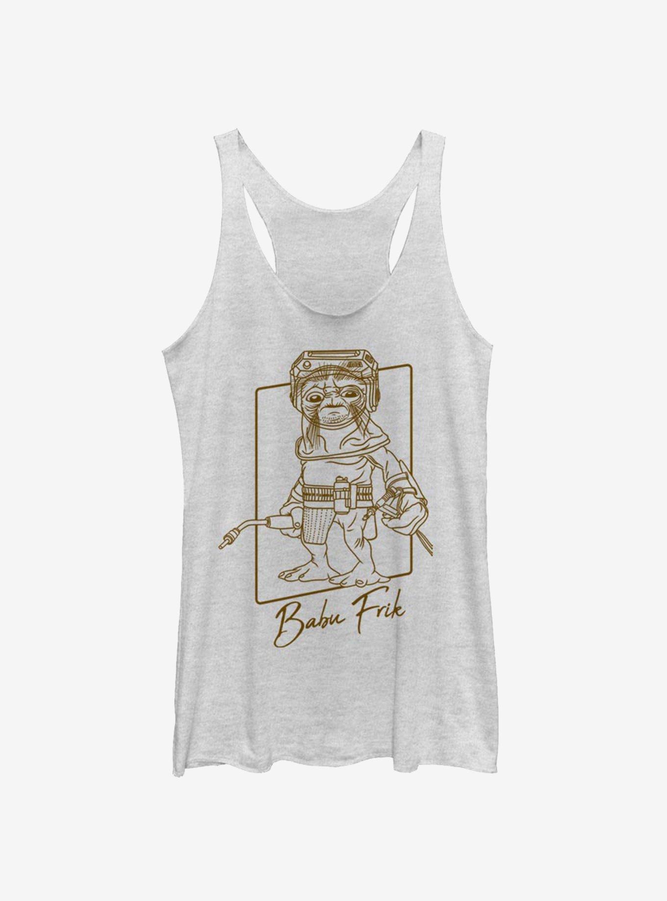 Star Wars Episode IX The Rise Of Skywalker Babu Outline Womens Tank Top, WHITE HTR, hi-res