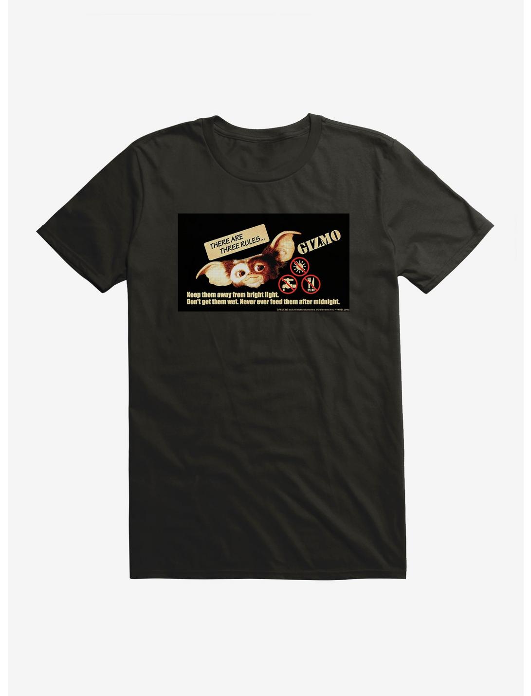 Gremlins Gizmo Rules To Follow T-Shirt, BLACK, hi-res