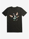 Gremlins Mohawk Mogwai On Guitar T-Shirt, BLACK, hi-res
