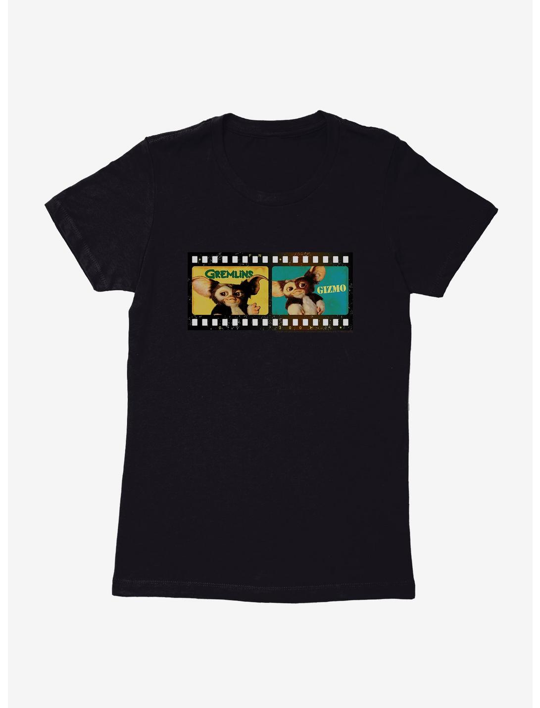 Gremlins Gizmo Colorful Film Strip Womens T-Shirt, BLACK, hi-res