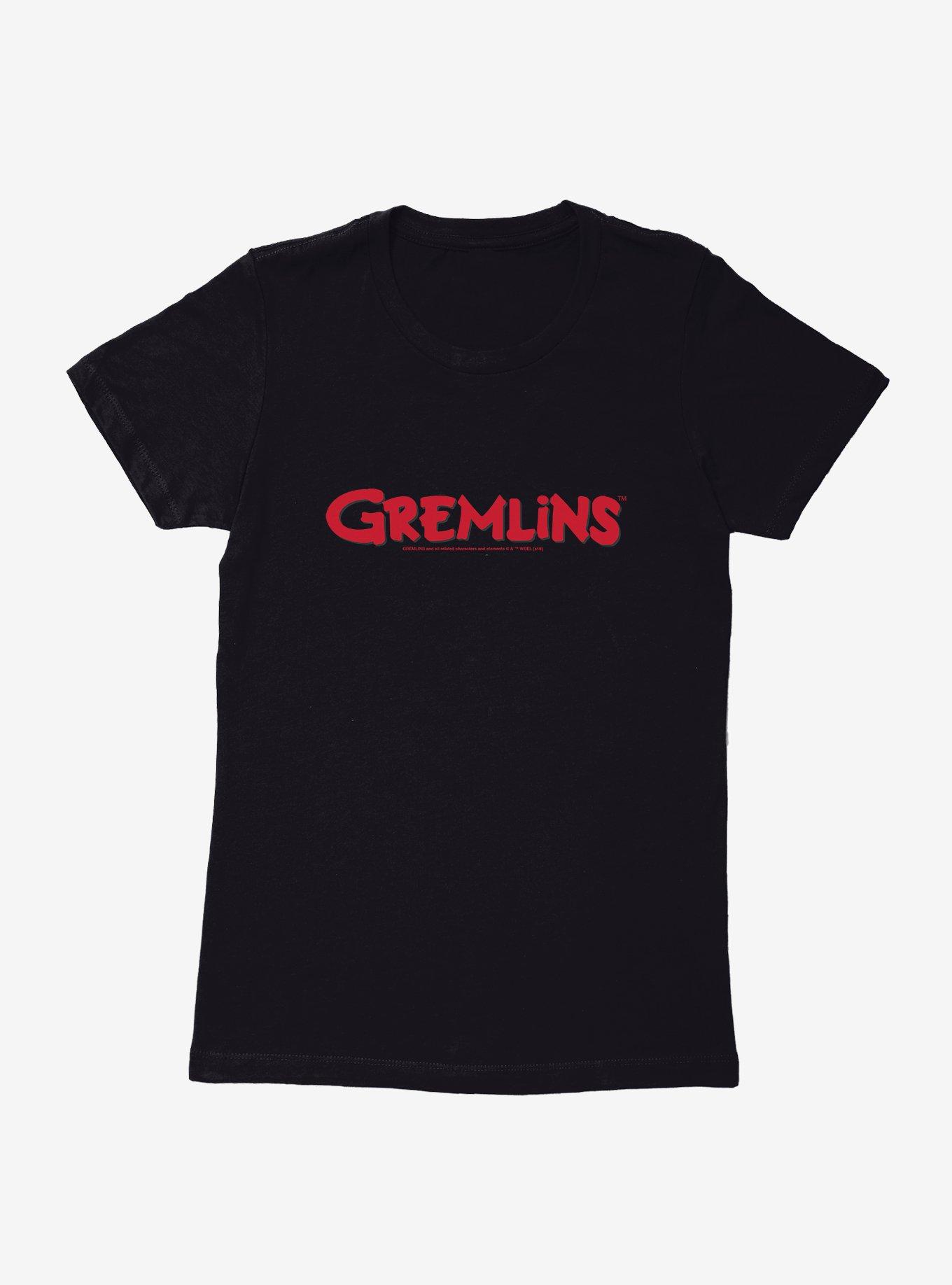 Gremlins Movie Title Womens T-Shirt, BLACK, hi-res
