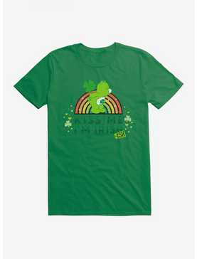 Care Bears Good Luck Bear Kiss Me I'm Irish Colored Rainbow T-Shirt, KELLY GREEN, hi-res