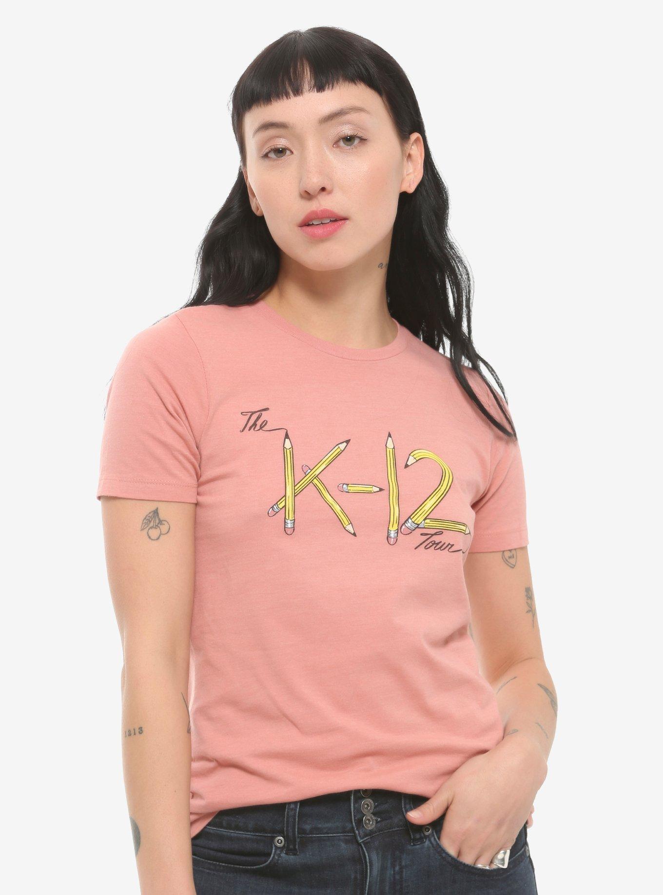 Melanie Martinez K-12 Tour Pencils Girls T-Shirt, PINK, hi-res