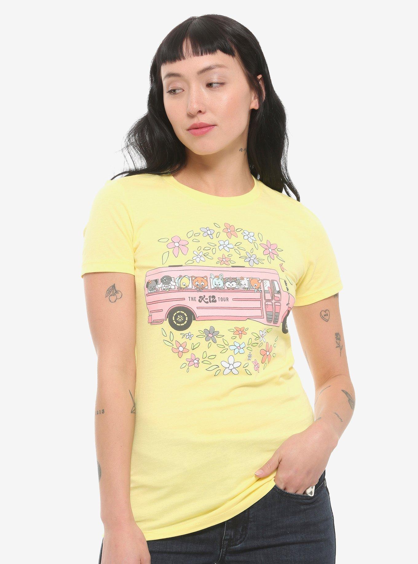 Melanie Martinez K-12 Tour Cartoon Bus Girls T-Shirt, YELLOW, hi-res