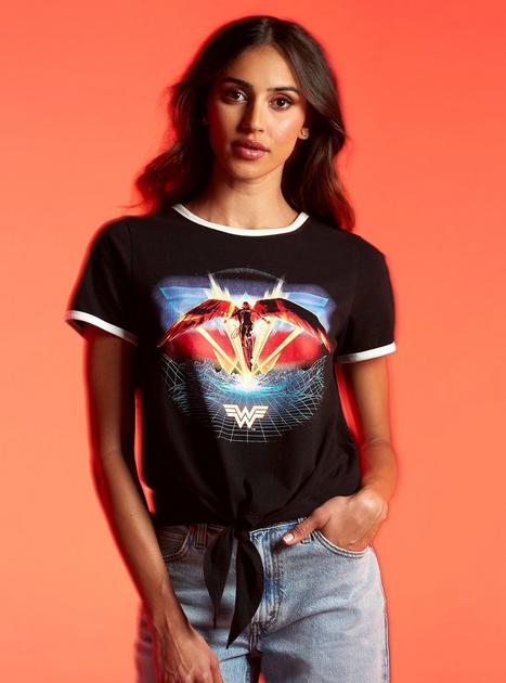 Her Universe DC Comics Wonder Woman 1984 Tie-Front Girls Ringer T-Shirt ...
