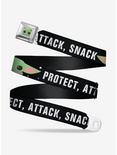 Buckle-Down Star Wars The Mandalorian The Child Protect Attack Snack Seatbelt Belt, BLACK, hi-res