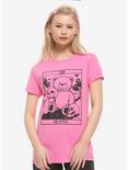 Teddy Bear Death Tarot Card Girls T-Shirt, BLACK, hi-res