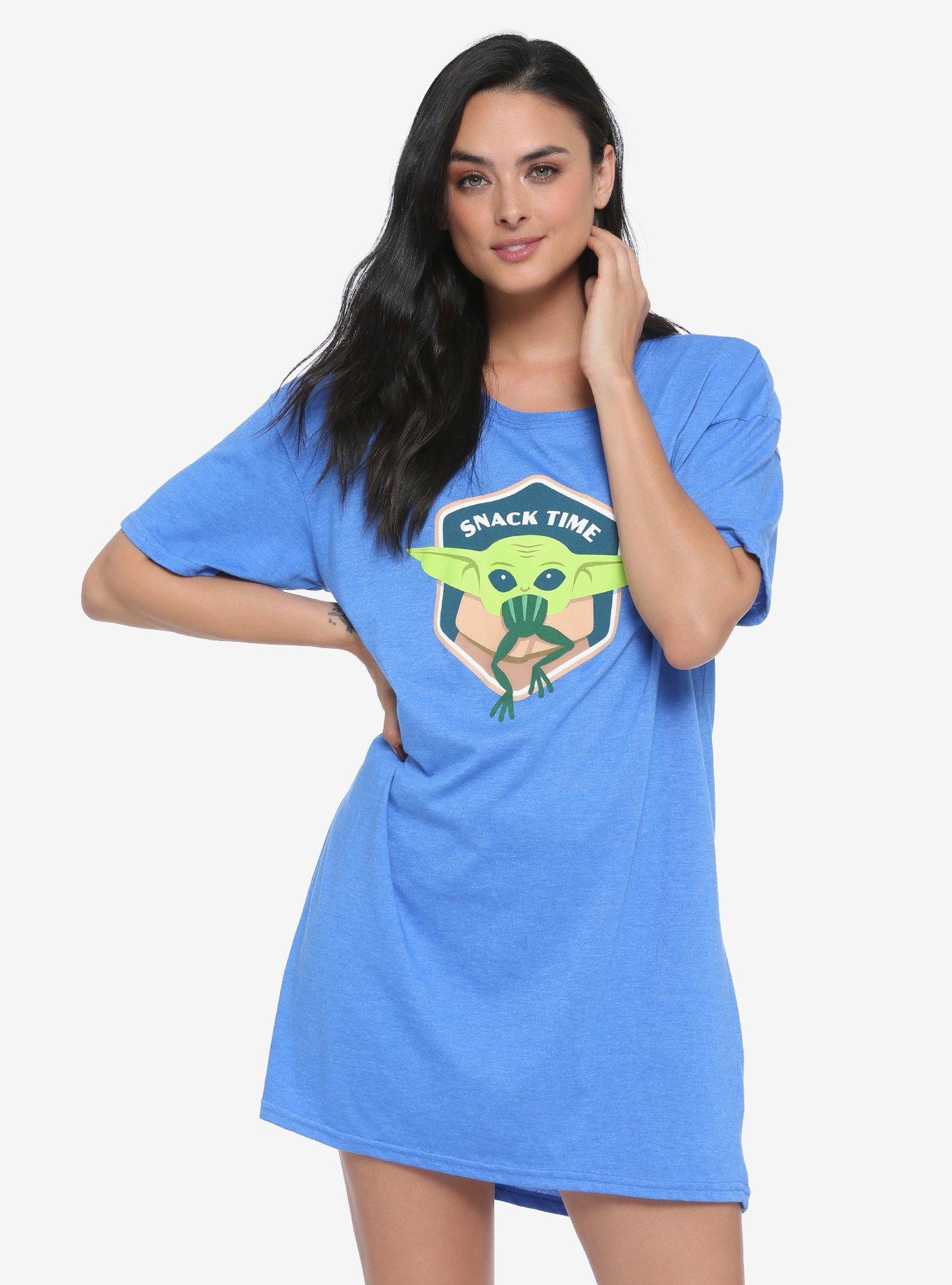 Star Wars The Mandalorian The Child Snack Time Sleep T-Shirt - BoxLunch Exclusive, GREEN, hi-res