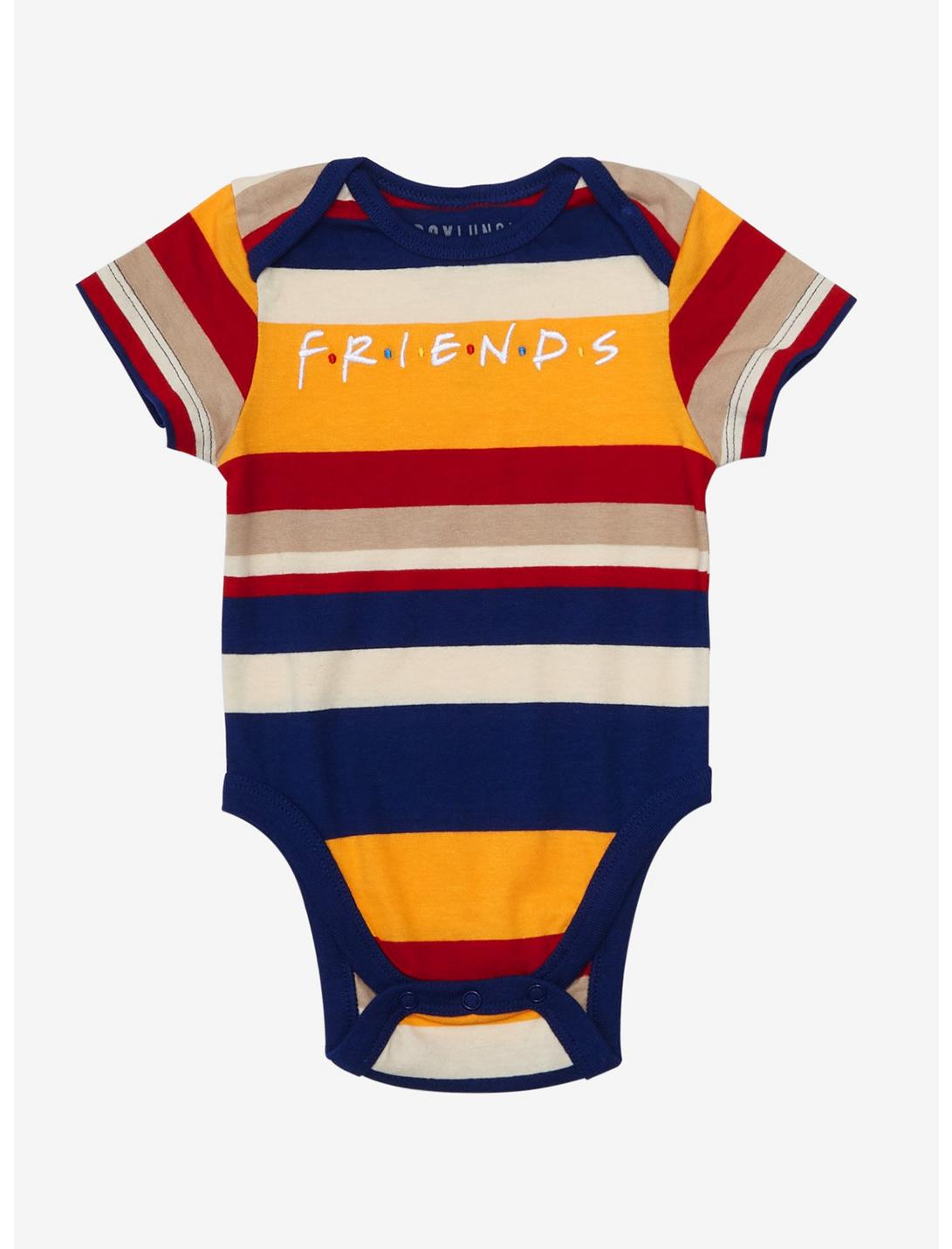 Friends Multicolored Stripes Infant One-Piece - BoxLunch Exclusive, MULTI, hi-res
