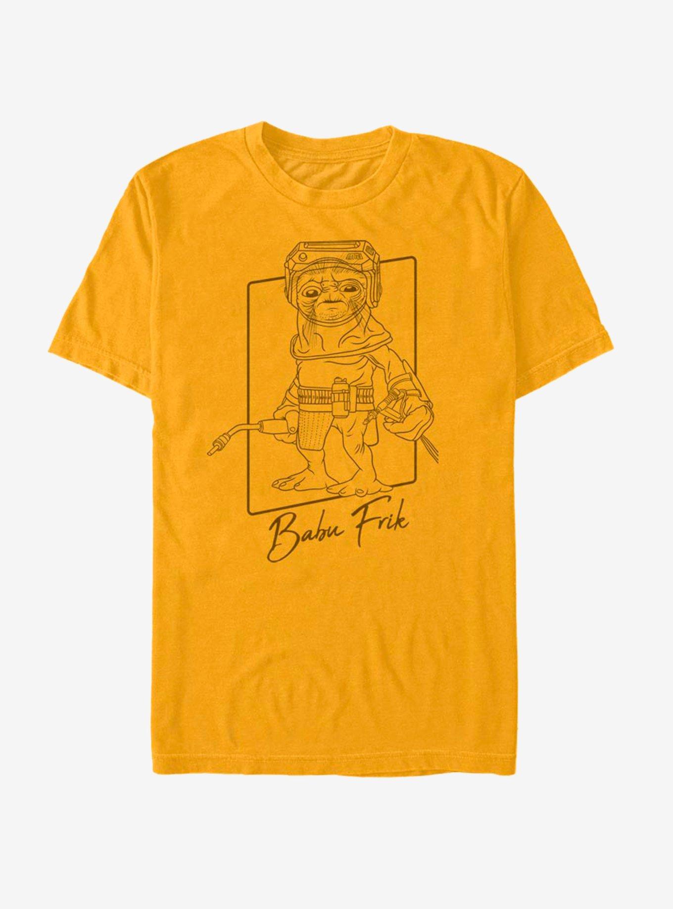 Star Wars: The Rise of Skywalker Babu Frik Outline T-Shirt, GOLD, hi-res
