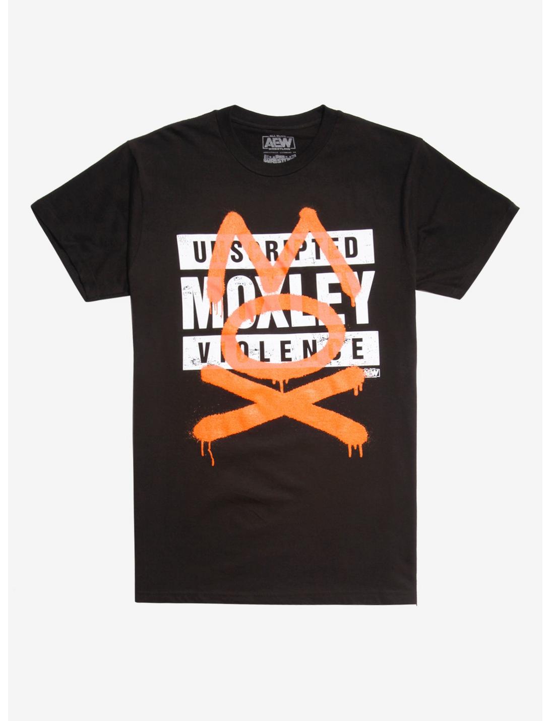 All Elite Wrestling Unscripted Moxley Violence T-Shirt, BLACK, hi-res