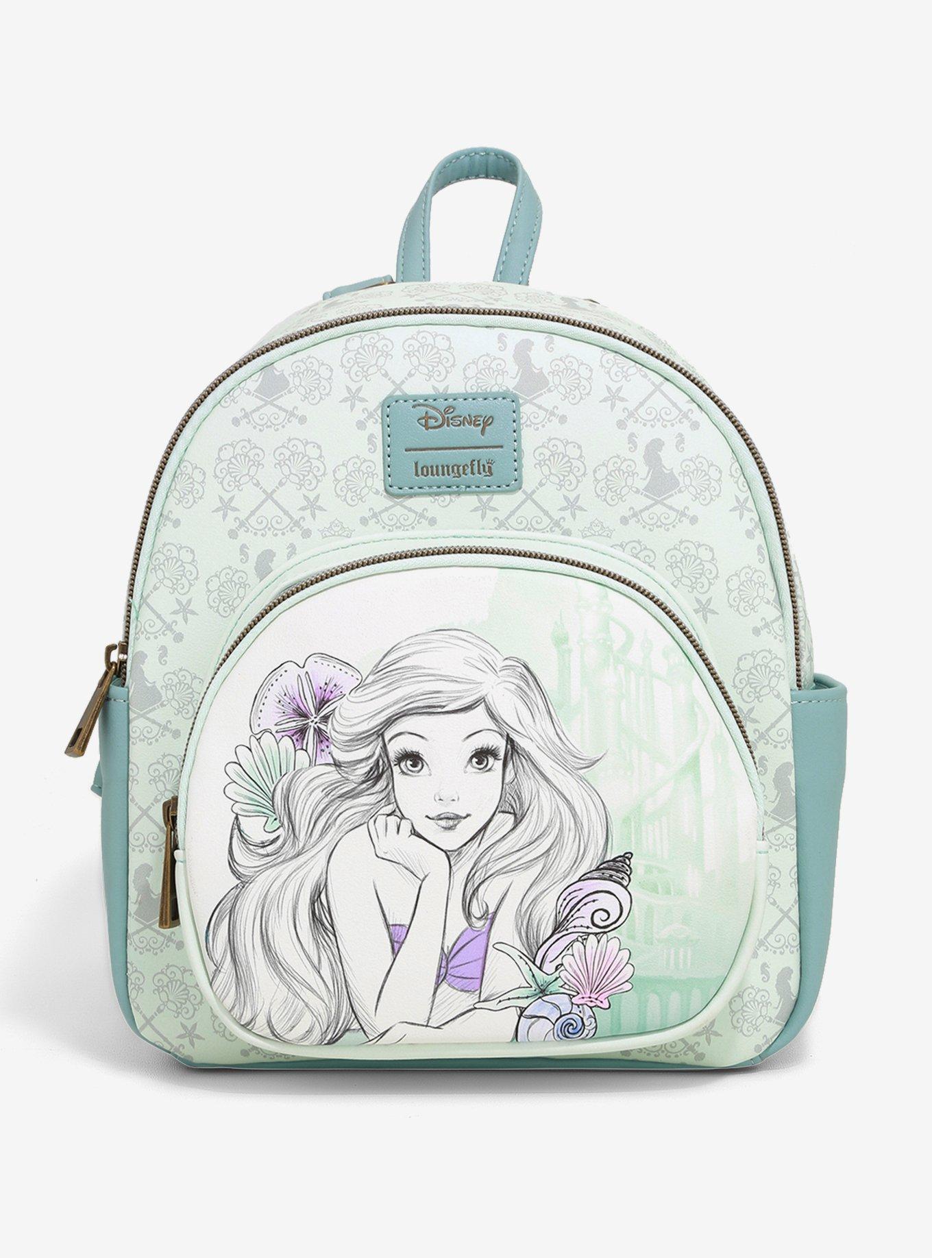 Blue Disney Mini Backpack - Ariel Floral Ditsy