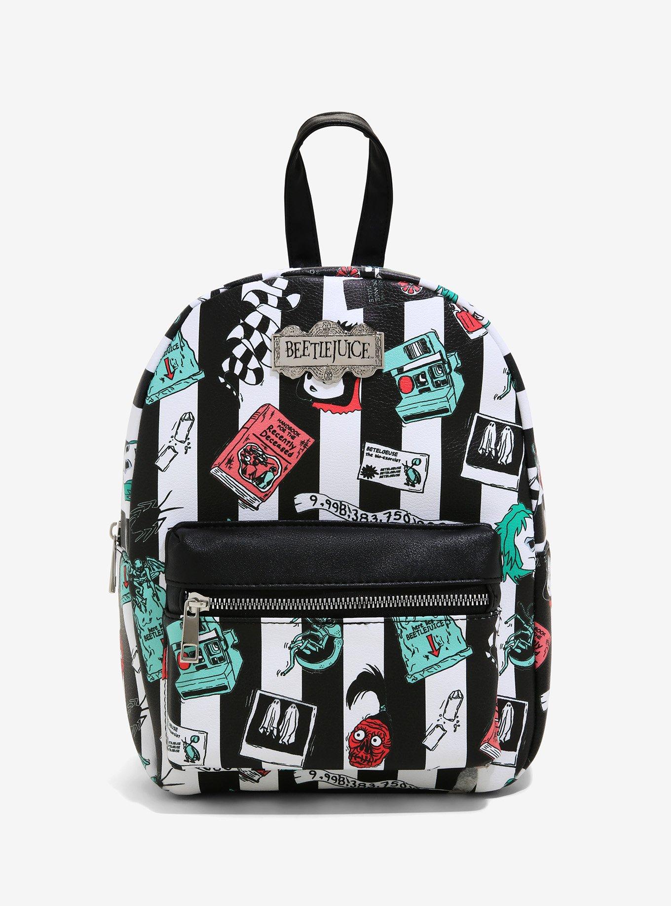 Beetlejuice Stripe Icons Mini Backpack